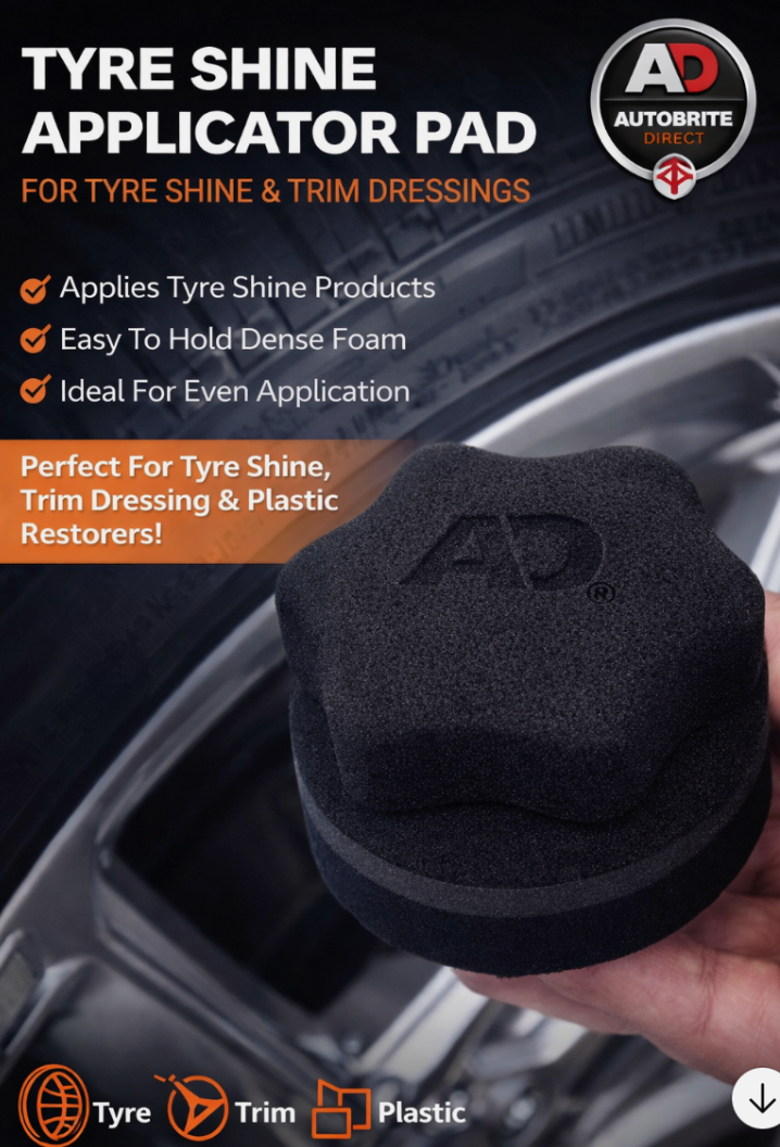 Autobrite Direct Premium Tyre Shine Applicator Pad Car Valeting Tool